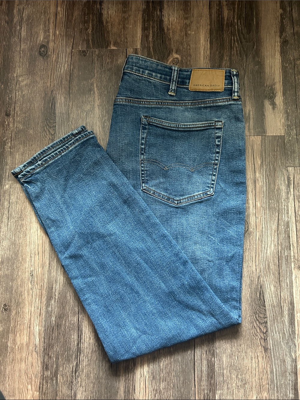 American Eagle Outfitters Men's Medium Blue Straight Jeans